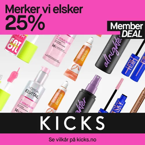 KICKS 25% Merker Vi Elsker 19.2 11.3
