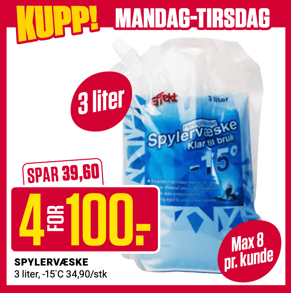 Europris Spylevæske Man Tir U45