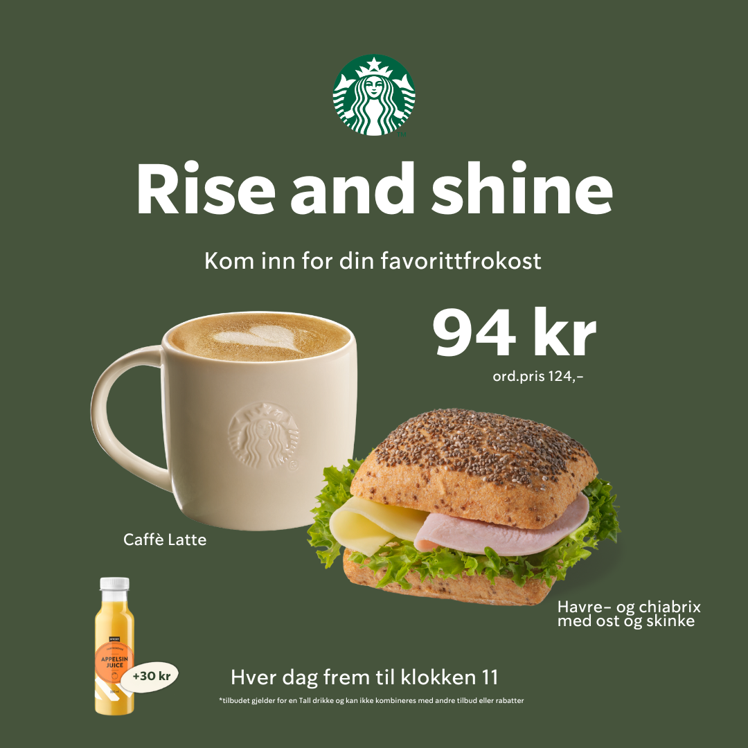 Frokostilbud 1X1 Arkaden Stavanger