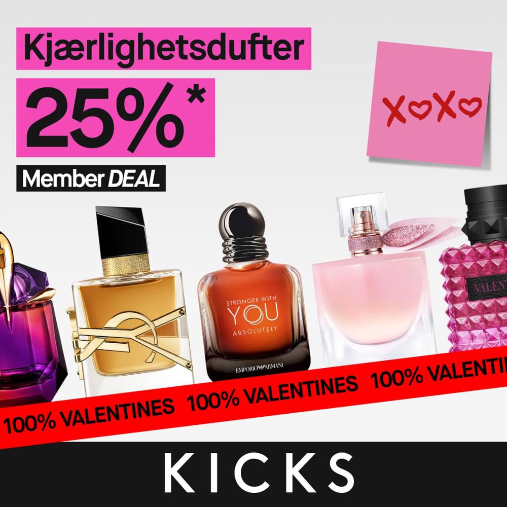 KICKS Kjærlighetsdufter 25% 9. 15.2