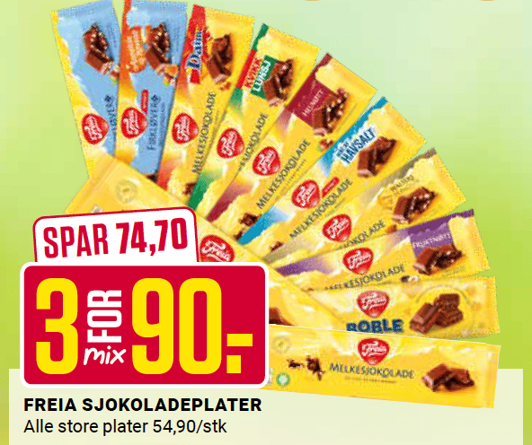 Europris Sjokolade Tilbud 7. 11.April