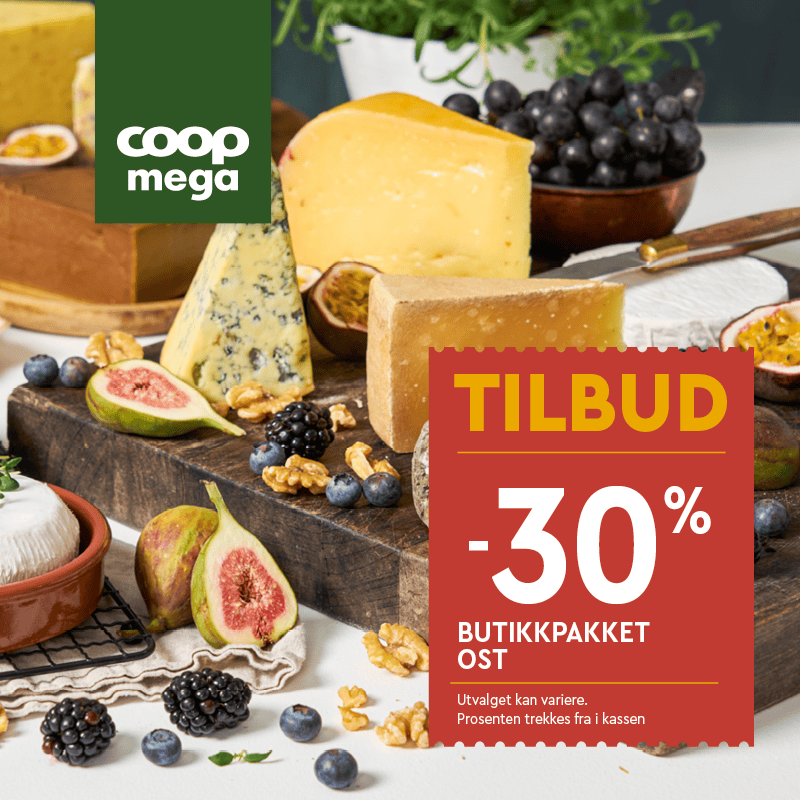 Coop Mega 30% Butikkpakket Ost U26