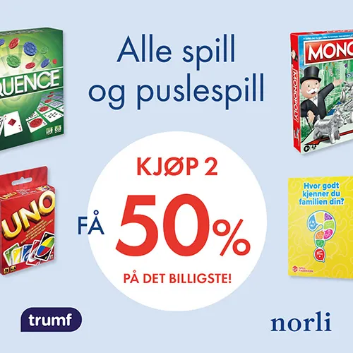 Norli Spill Og Puslespill 50% U19 22
