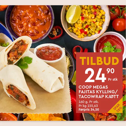 Coop Mega Fajitas Og Taco U37