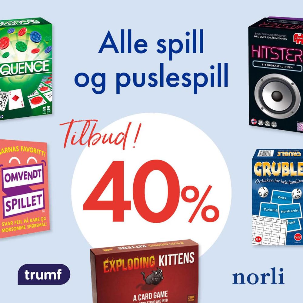 Norli 40% Spill Og Puslespill U6 9
