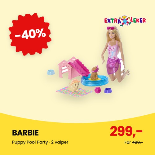 Extraleker Barbie Puppy Pool 40