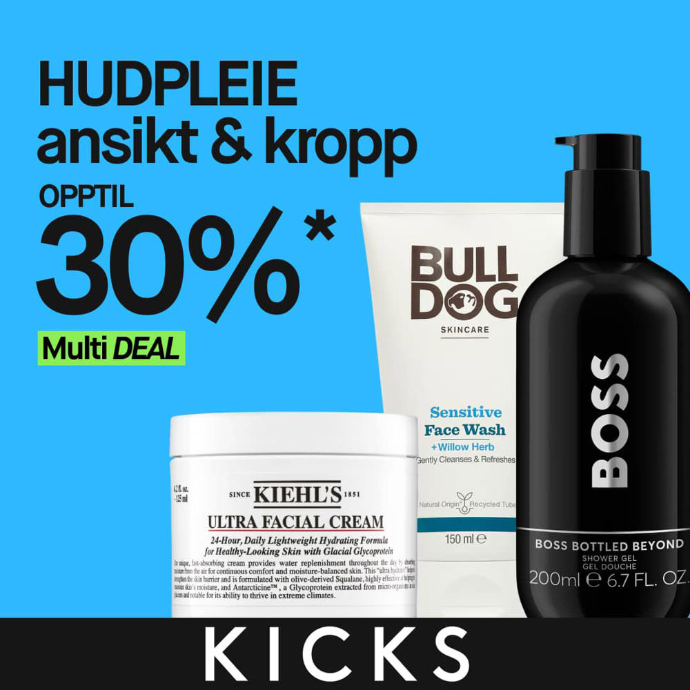 Kicks 30% Hudpleie Ansikt Kropp 14. 27.Okt