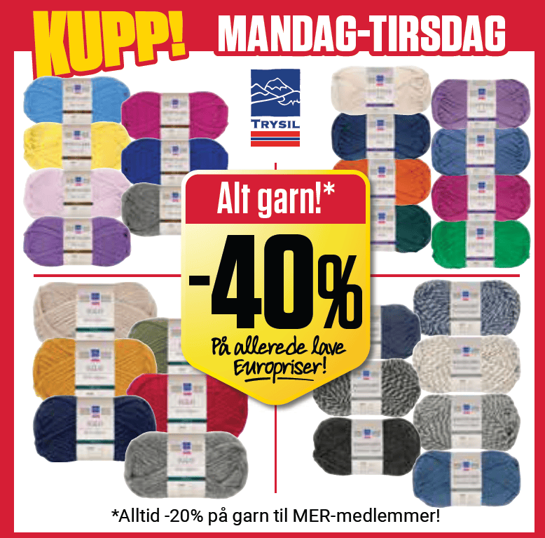 Europris Garn Man Tir U35