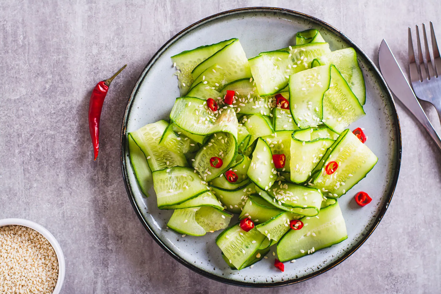Alti Agurksalat Sommer Mat Enkelt Smakfull Agurk Spicy Cucumber Salad Tiktok