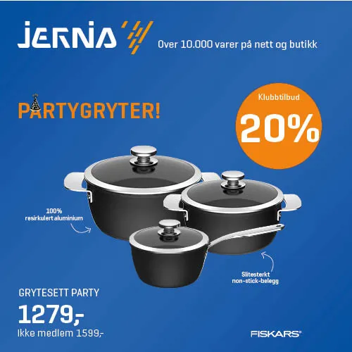 Jernia Partygryter U22 25