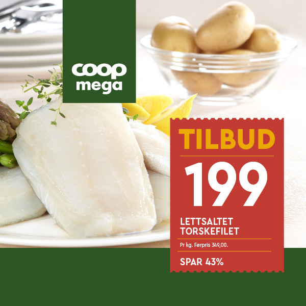 Coop Mega Lettsaltet Torskefilet U47