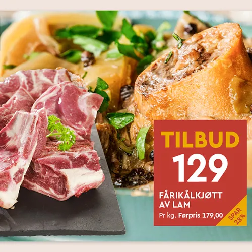 Coop Mega Fårikålkjøtt Lam U38