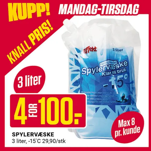 Europris Mandag Tirsdag U10