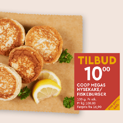 Coop Megas Hysekake/fiskeburger Til 10,00 | Røa Torg