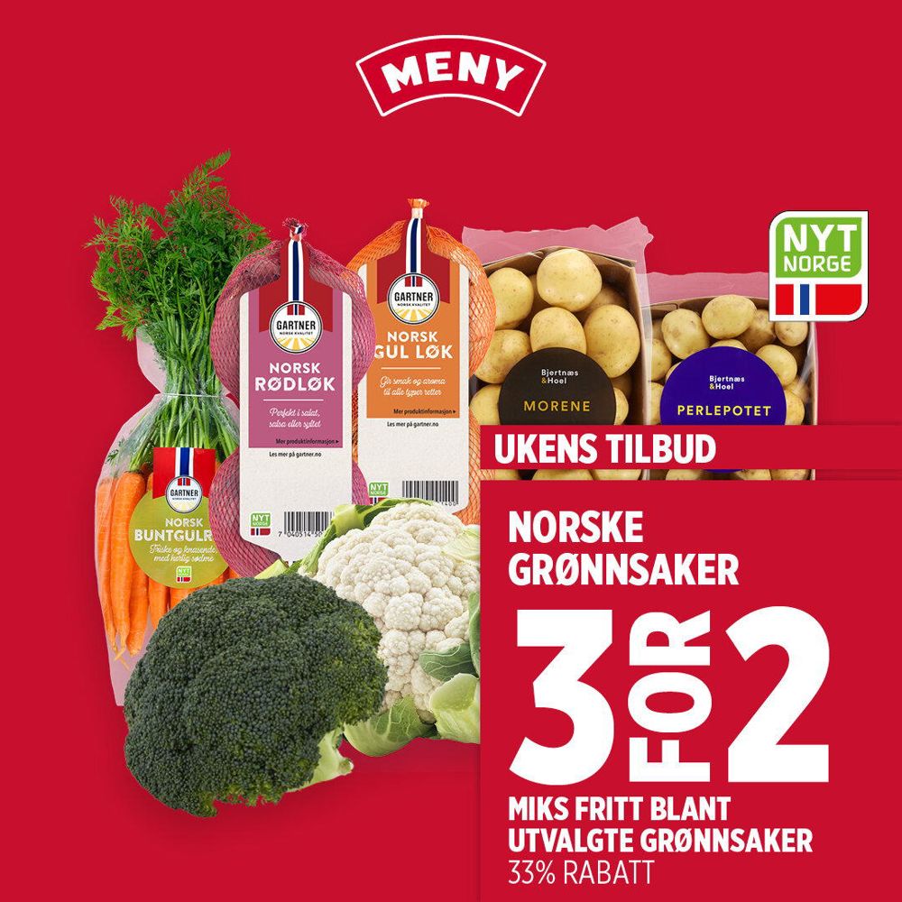 Meny Norske Grønnsaker U37