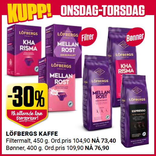 Europris Onsdag Torsdag U50