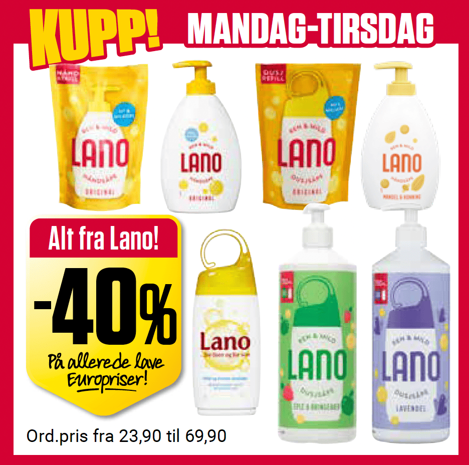 Europris 40% Lano Man Tir U40