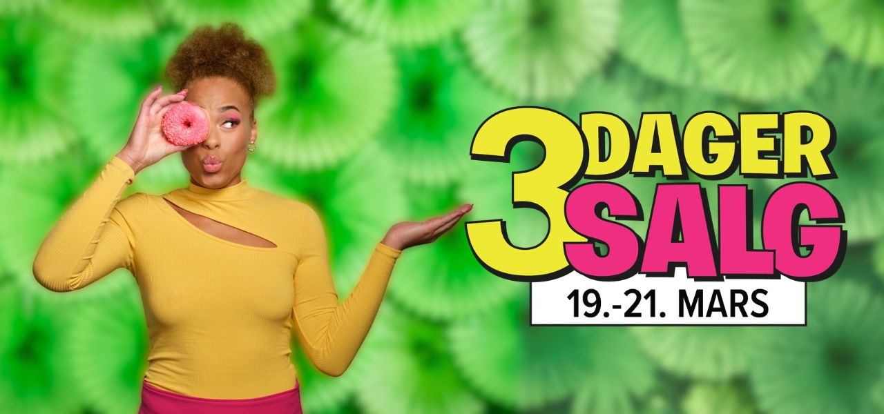 3 Dager SALG Mars 2026 Toppbanner
