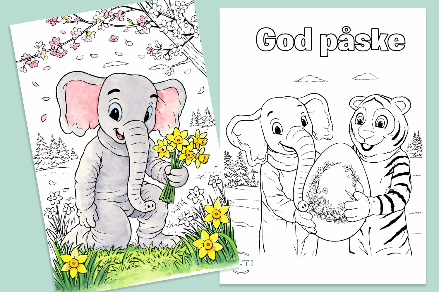 Påskefargelegg Art