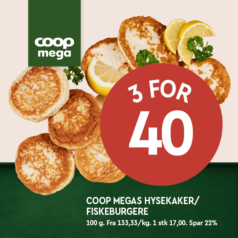 Coop Mega Hysekaker Fiskeburgere U41