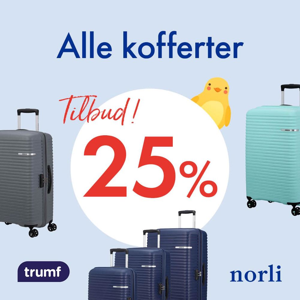 Norli 25% Kofferter 18.Mars 6.April